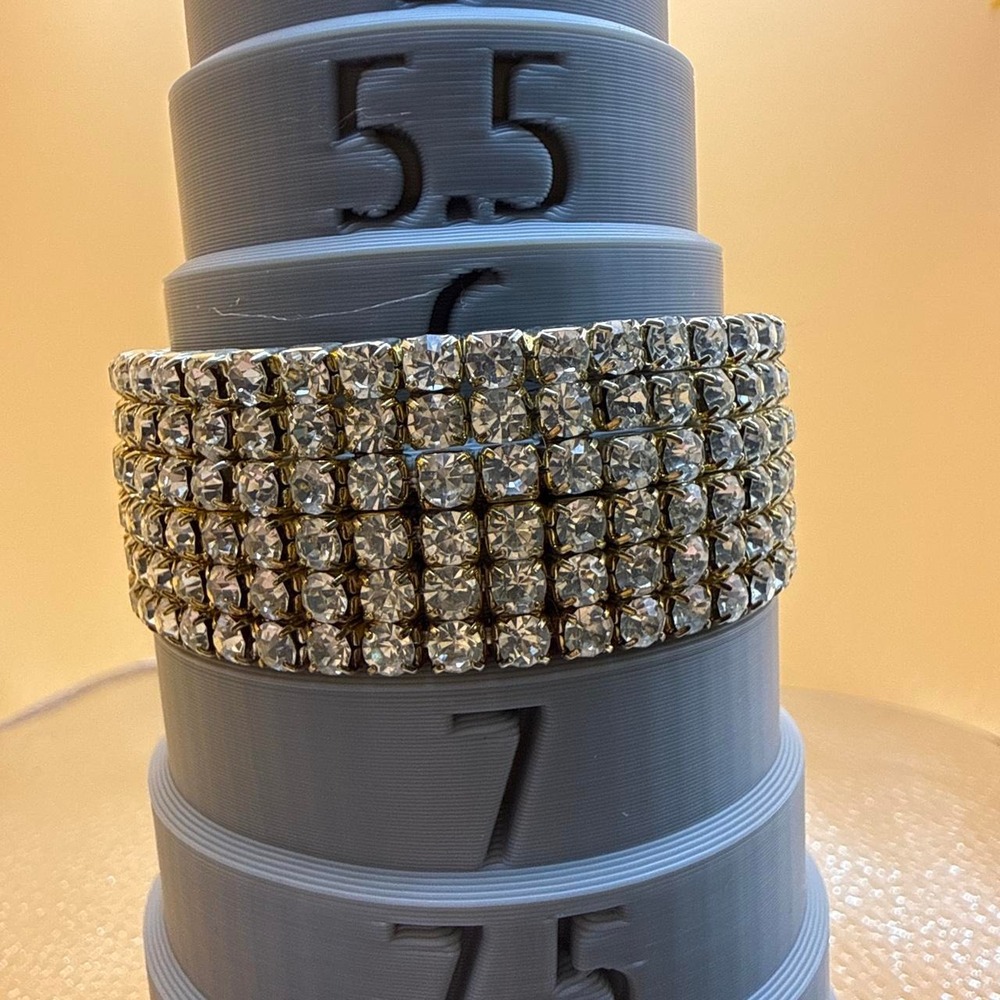 Silver Gold Rhinestone Expandable  Bracelet Glamour Party Rave Accessory